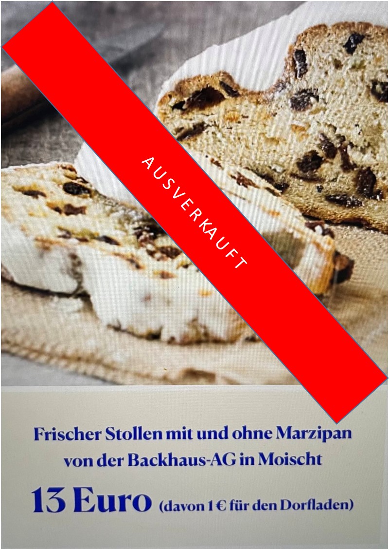Frischer Stollen mit und ohne Marzipan Frischer Stollen mit und ohne Marzipan